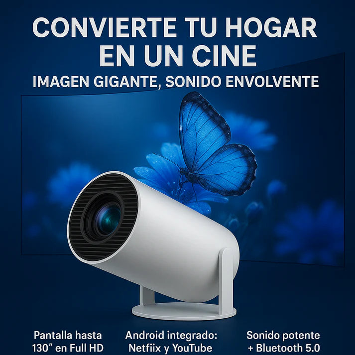 🎬 VIVE EL CINE EN CASA: NOCHES ÚNICAS CON TU MINI PROYECTOR FULL HD
