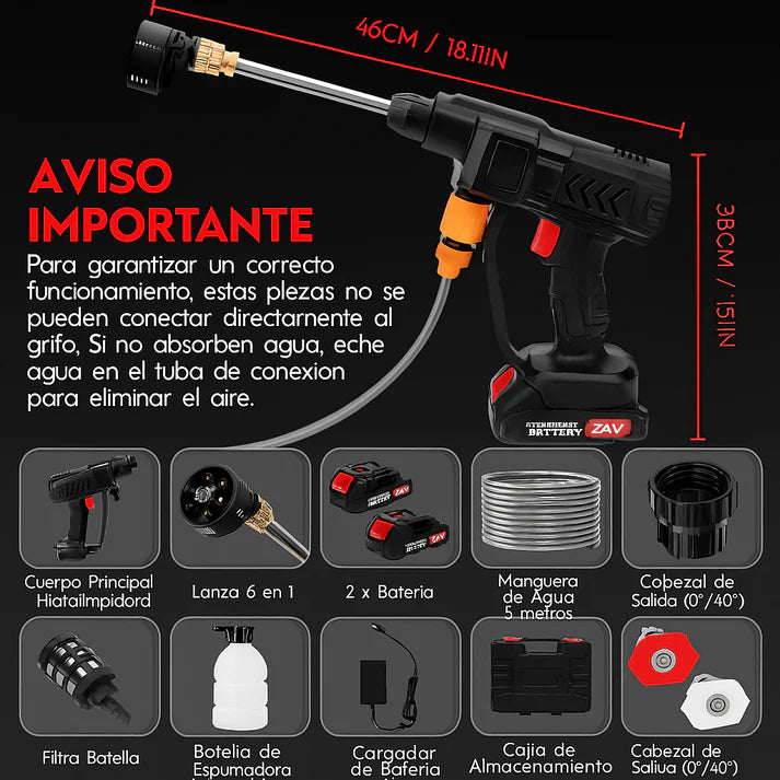 💦 Pistola Hidrolavadora PRO Limpieza a Presión de Alta Potencia